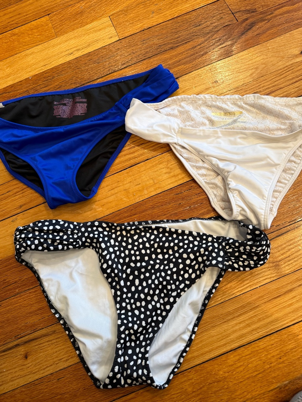 Victoria's Secret Black & White Polka Dot Bikini Bottom
